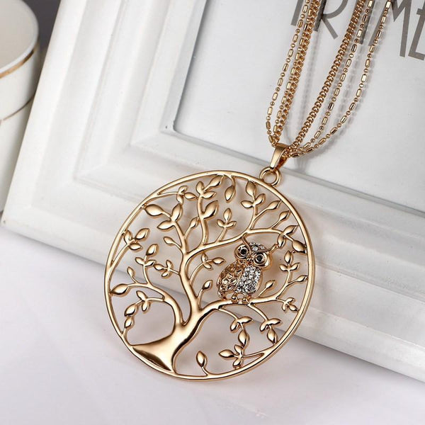 Tree of life deals owl necklace