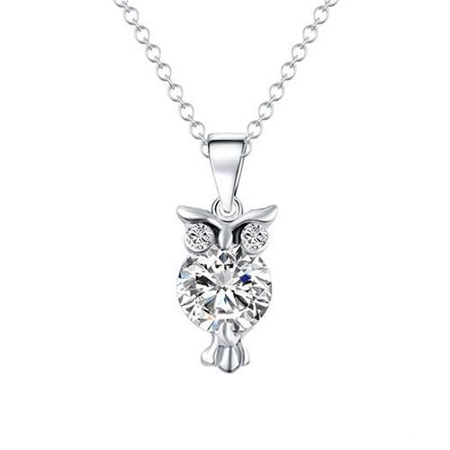 "Diamond" Owl Necklace