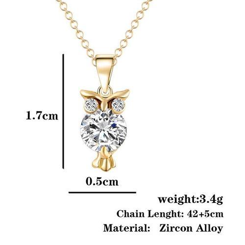 "Diamond" Owl Necklace