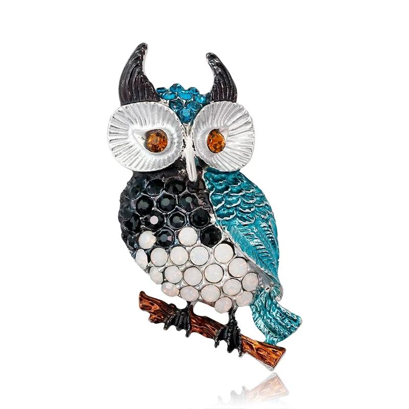 "Estelle" Owl Brooch