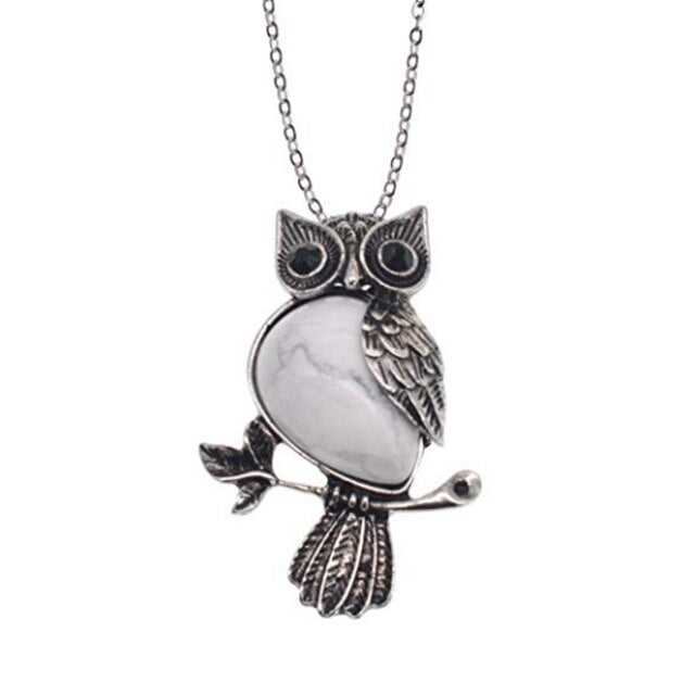 "Evelyn"  Owl Necklace