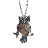 "Evelyn"  Owl Necklace