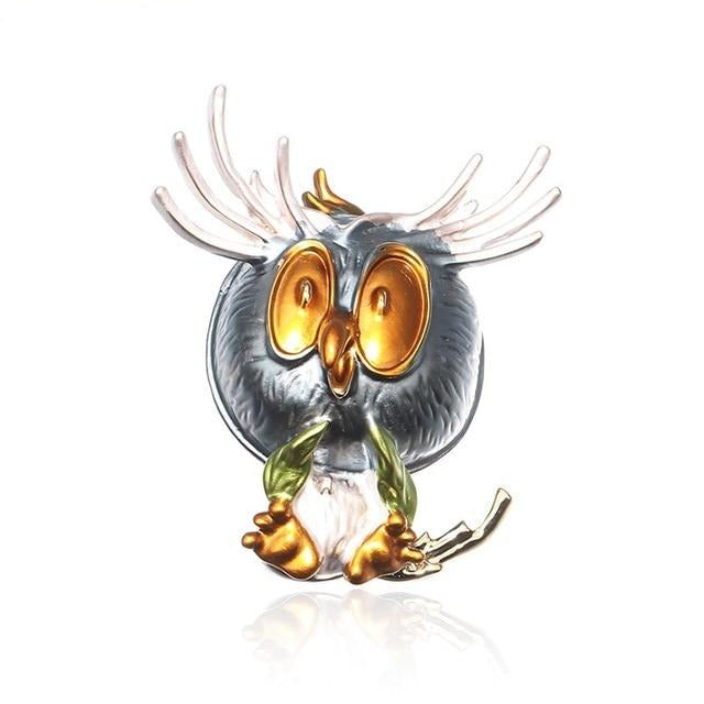 "Yael" Owl Brooch
