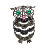 "Clotilde" Owl Brooch