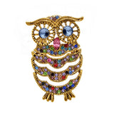 "Clotilde" Owl Brooch