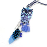 "Sea" Owl Necklace