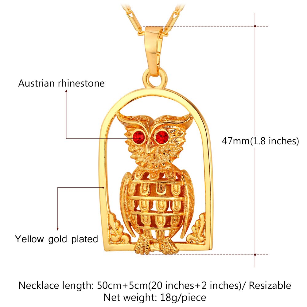 "Capucine" Owl Necklace