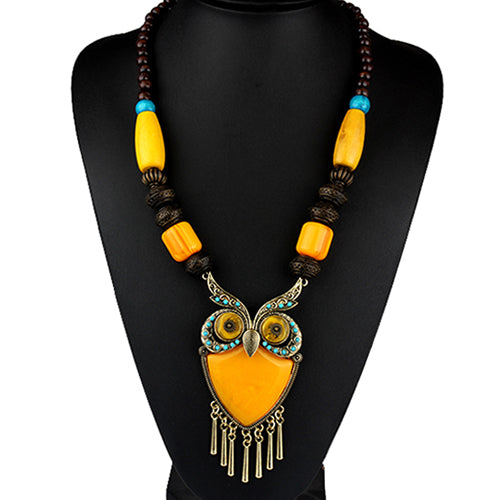 "India" Owl Necklace