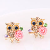 "Nadia" Owl Earrings