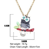 "April" Owl Necklace