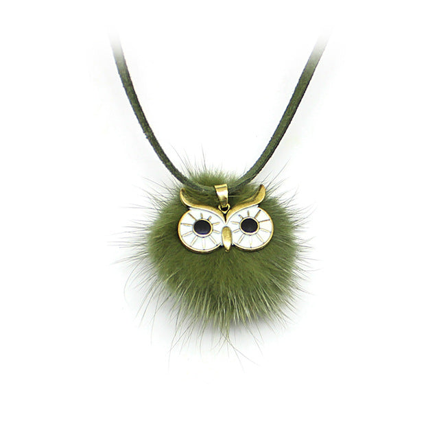 "Blueberry" Owl Necklace