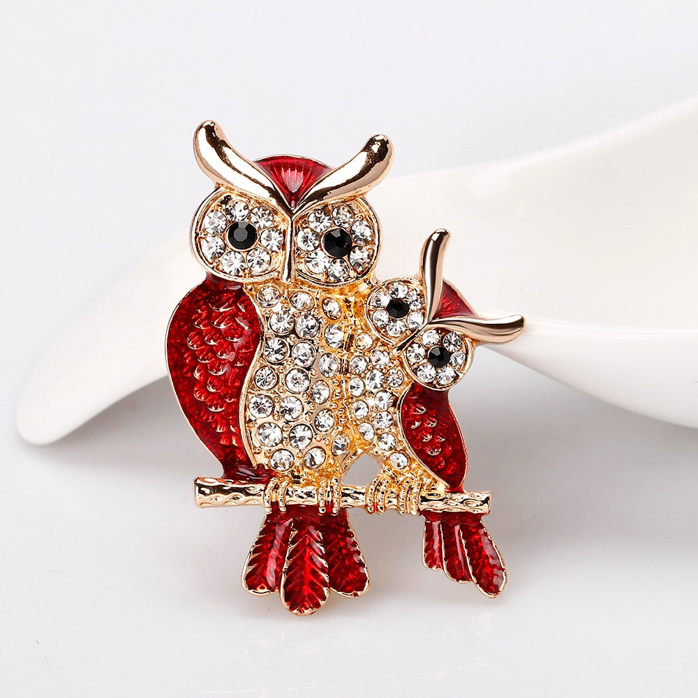 "Pure Love" Owl Brooch